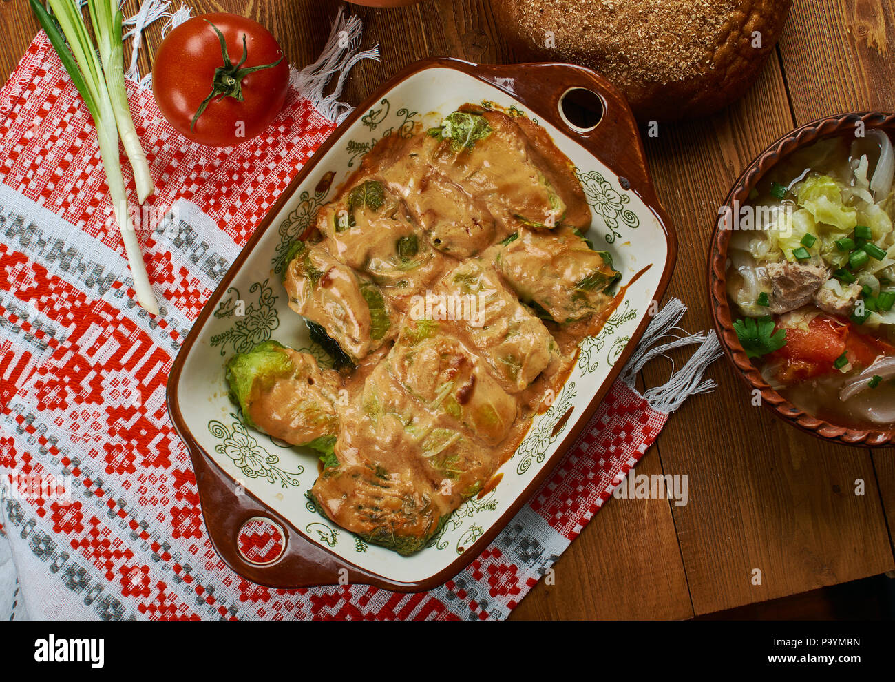 Galumpkis, Stuffed Cabbage Rolls, Polish cuisine , Traditional assorted