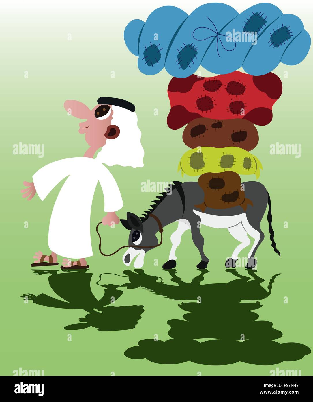 Donkey burden Stock Vector Images Alamy