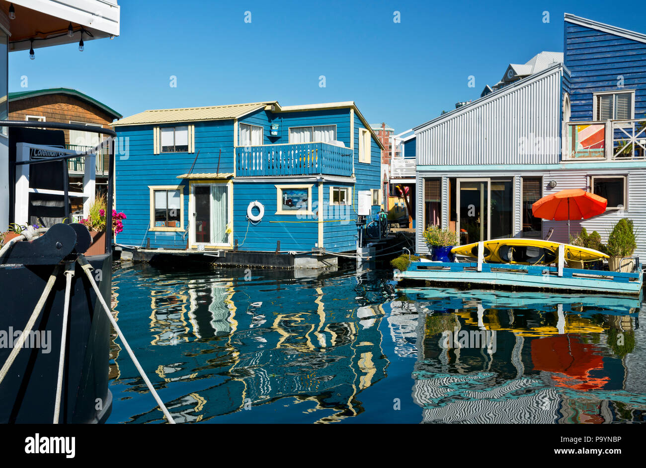 Fisherman's Wharf in Victoria, British Columbia, Canada. Coloourful