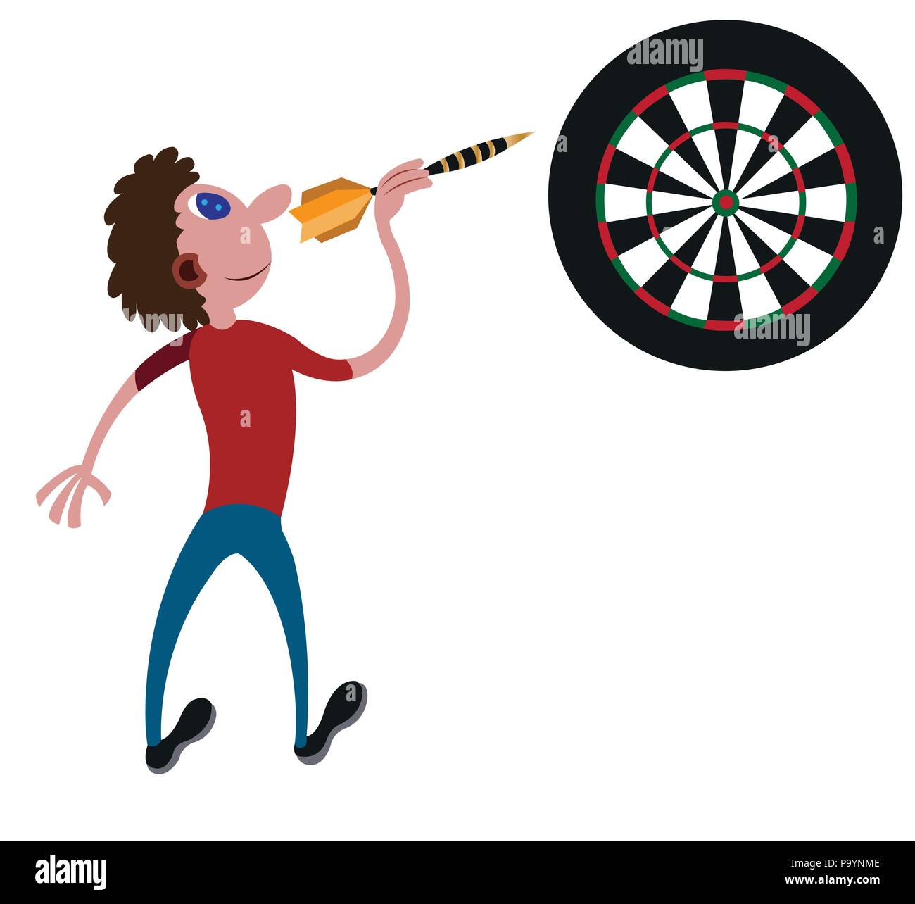 a player ready to throw a dart Stock Vector Image & Art - Alamy