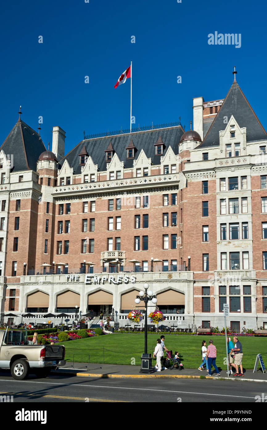 Fairmont Empress Hotel in Victoria, BC, Canada. Stock Photo