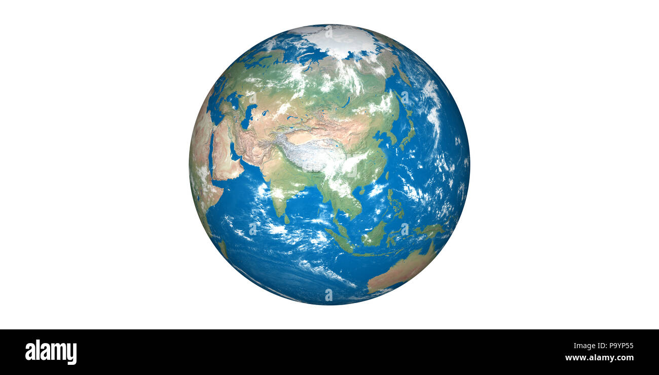 Earth planet bleu water sphere from space Stock Photo