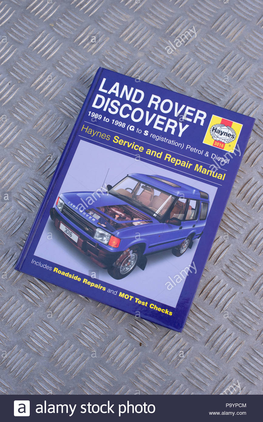Haynes Manual - Land Rover - Discovery - Cover at angle - Stock Image