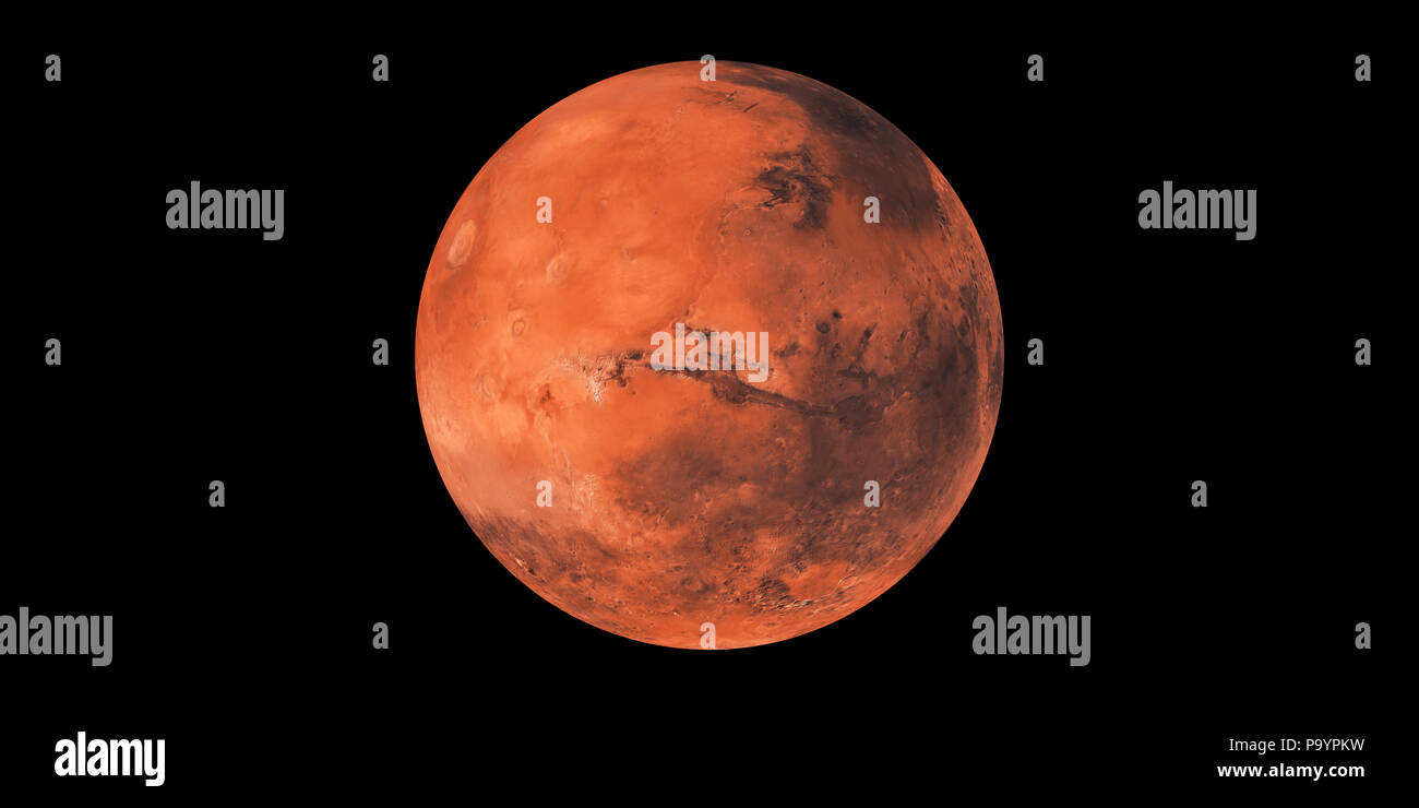 Mars planet solar system the red planet Stock Photo