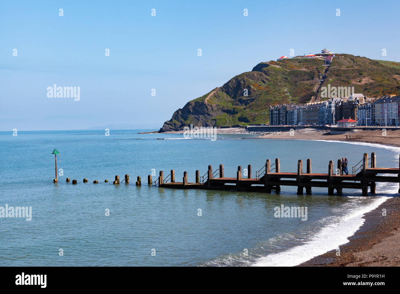 Aberystwyth beach and seafront, Cardigan Bay, Wales, UK Stock Photo Alamy
