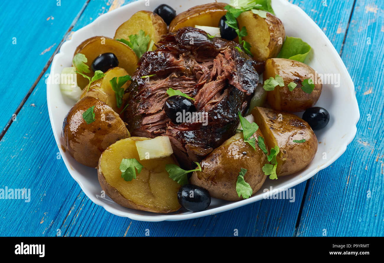 Slow Cooker Greek Lamb Kleftiko close up Stock Photo Alamy