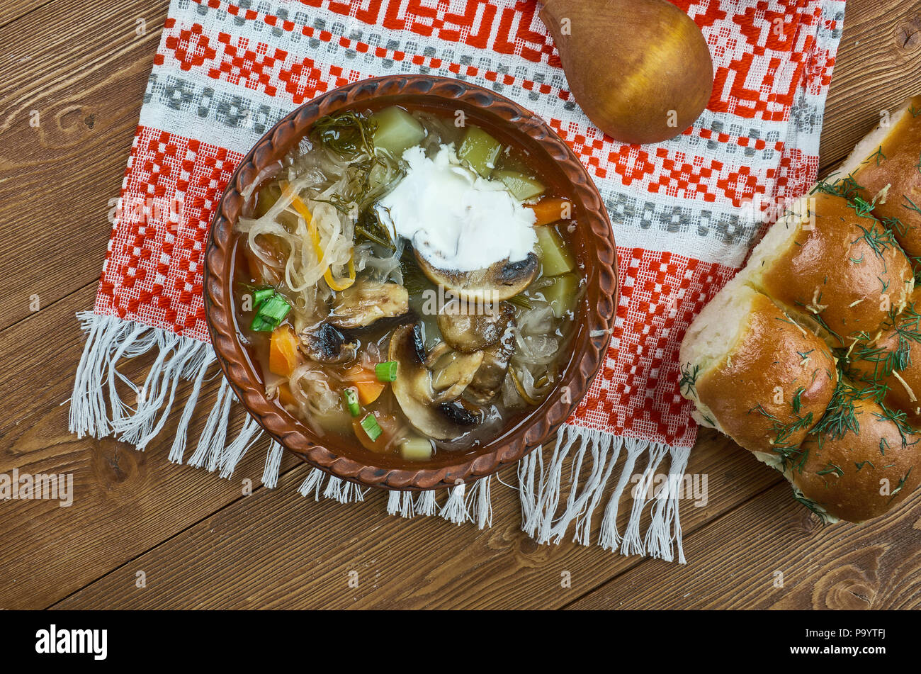 Kapustnica traditional Slovak Christmas sauerkraut soup Stock Photo Alamy