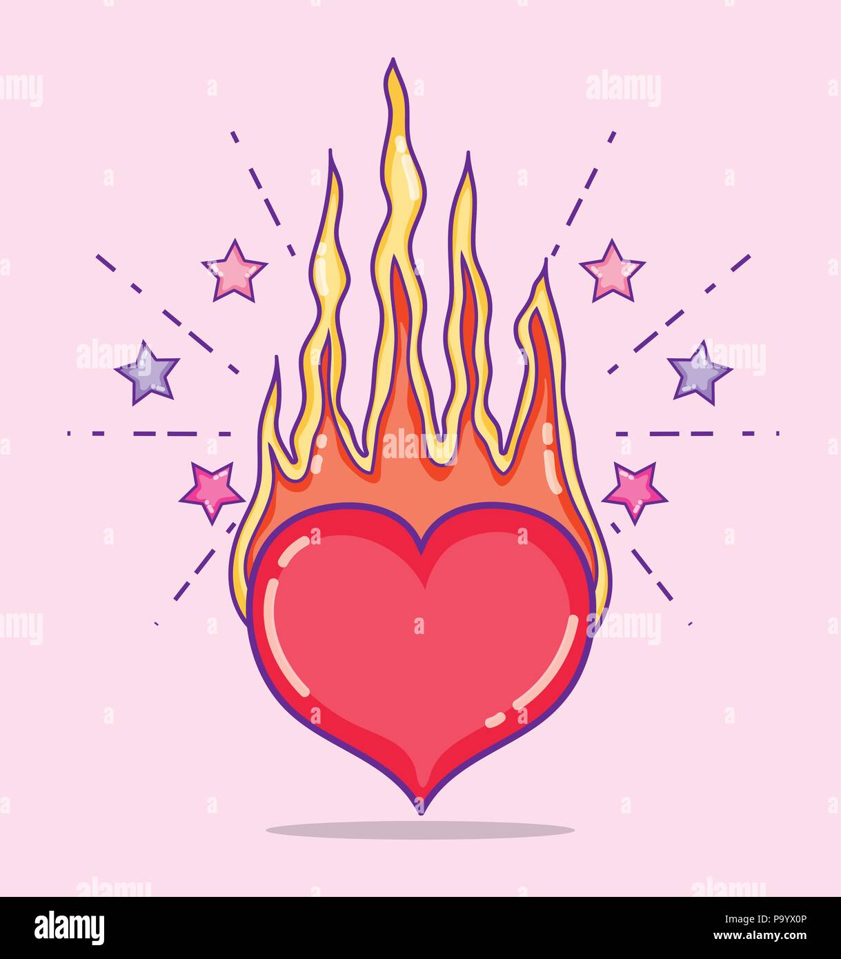 Love Fire Illustration High Resolution Stock Photography And Images Alamy