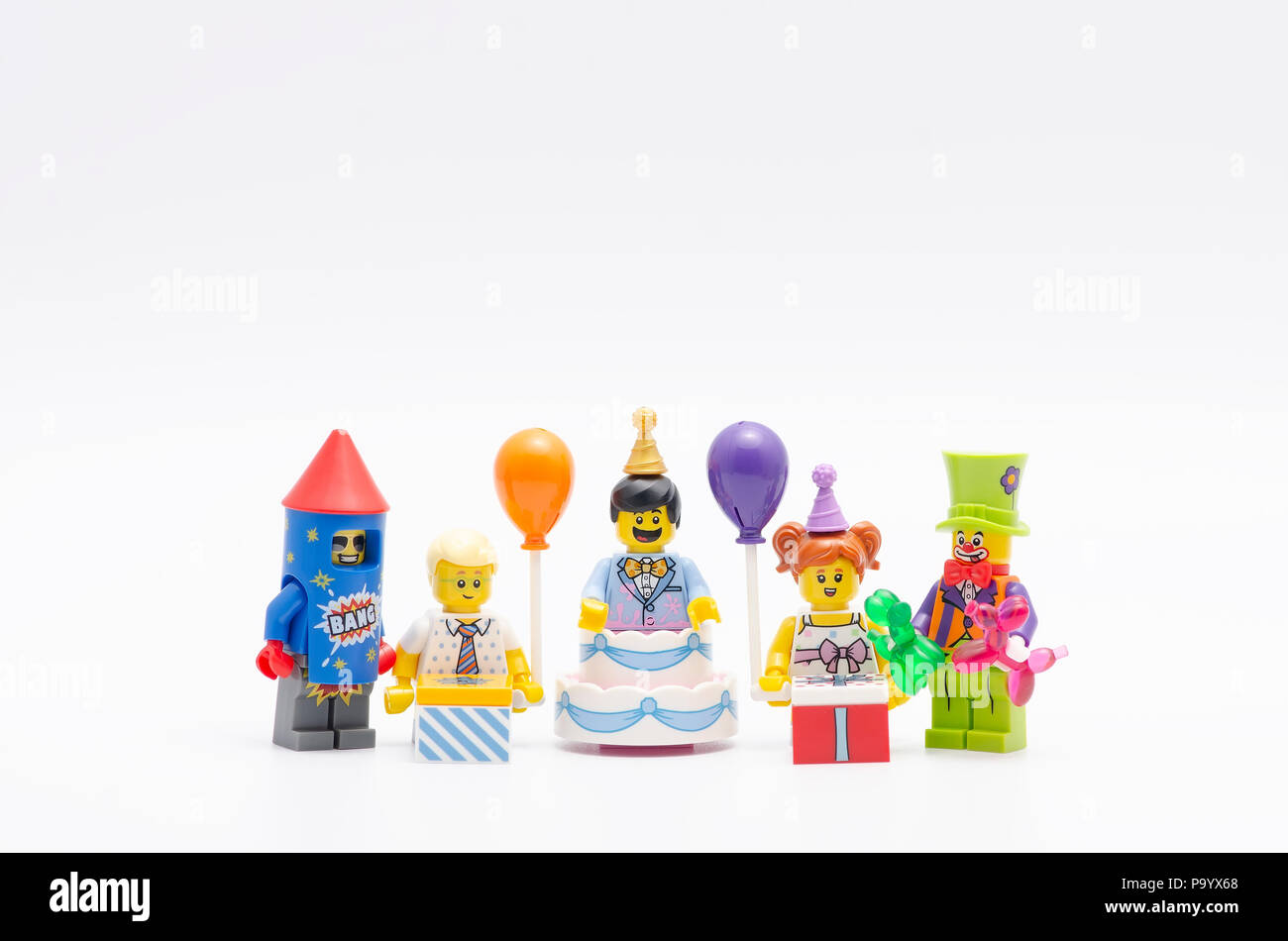 Lego minifigures series 18. Lego minifigures are manufactured by The Lego  Group Stock Photo - Alamy