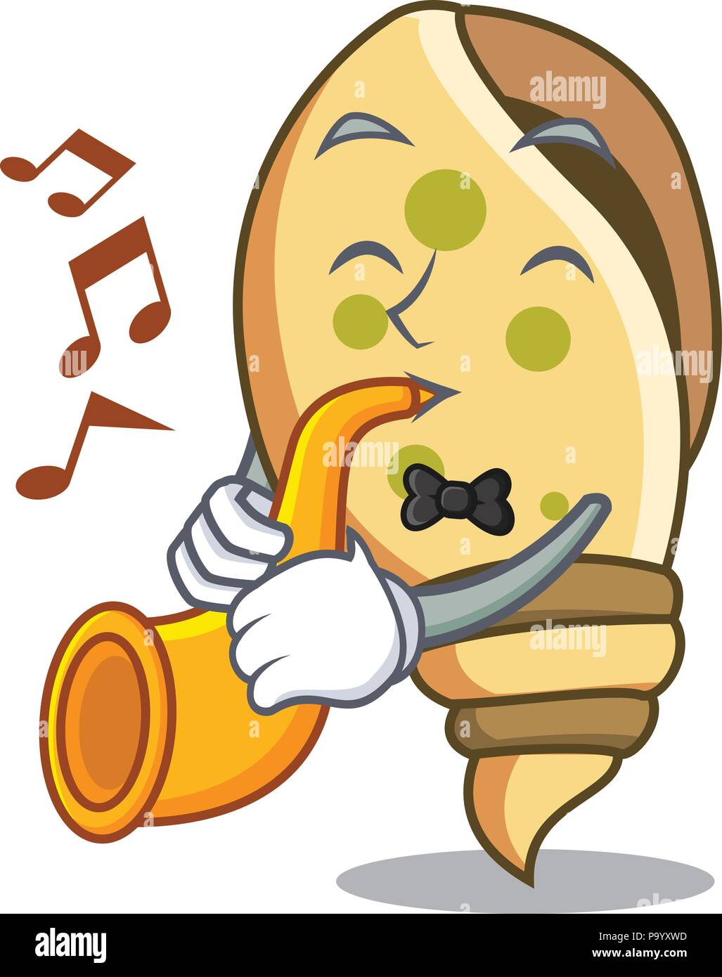 Shell Trumpet Vector With trumpet sea shell mascot cartoon Stock Vector Image & Art - Alamy