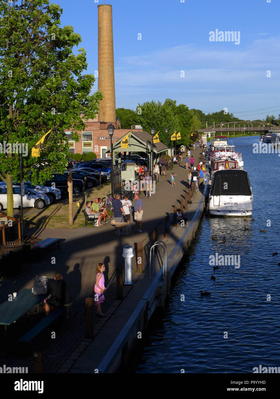 Erie Canal scenes in Fairport NY Stock Photo