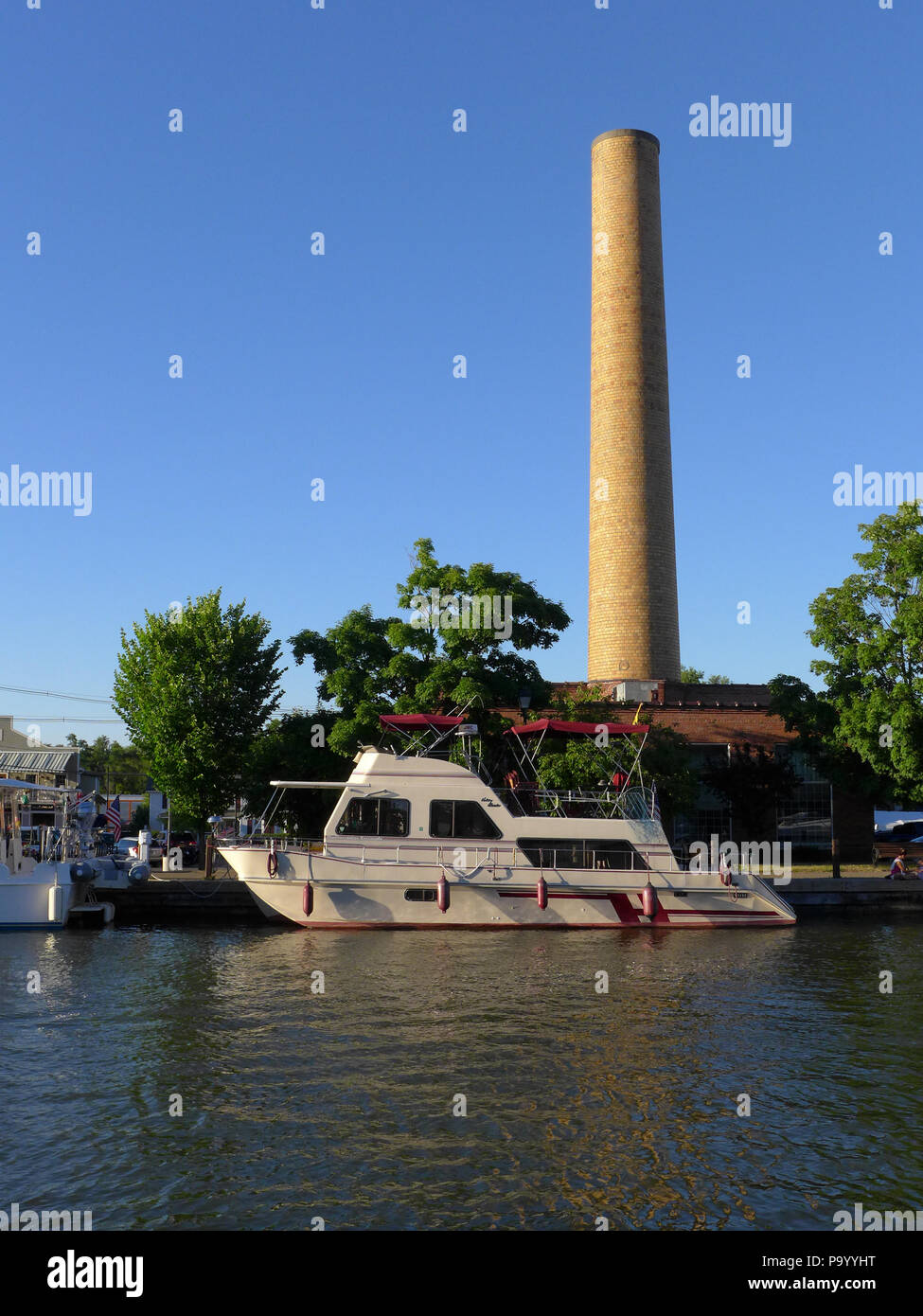 Erie Canal scenes in Fairport NY Stock Photo
