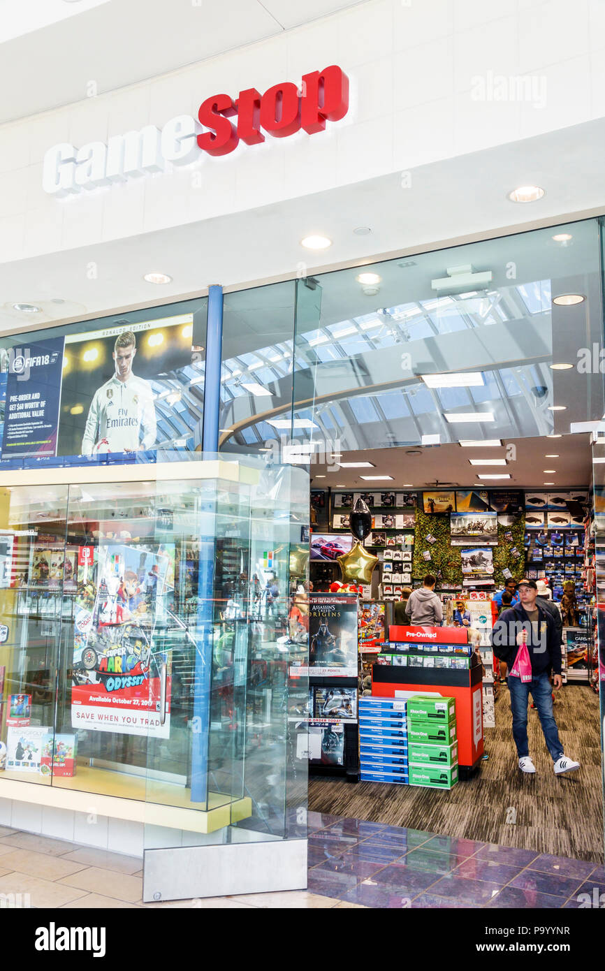 Orlando Florida,The Mall at Millenia,shopping shopper shoppers shop shops market markets marketplace buying selling,retail store stores business busin Stock Photo