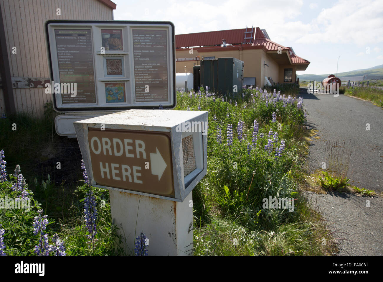 Abandoned Mc Donalds, Adak, Alaska Stock Photo Alamy