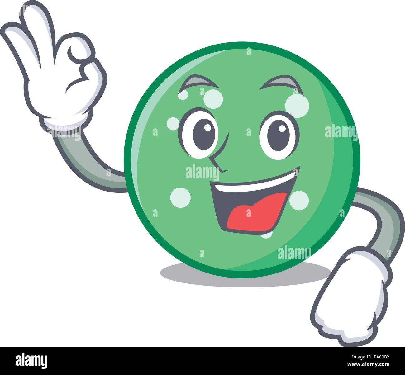 Okay circle character cartoon style vector illustration Stock Vector ...