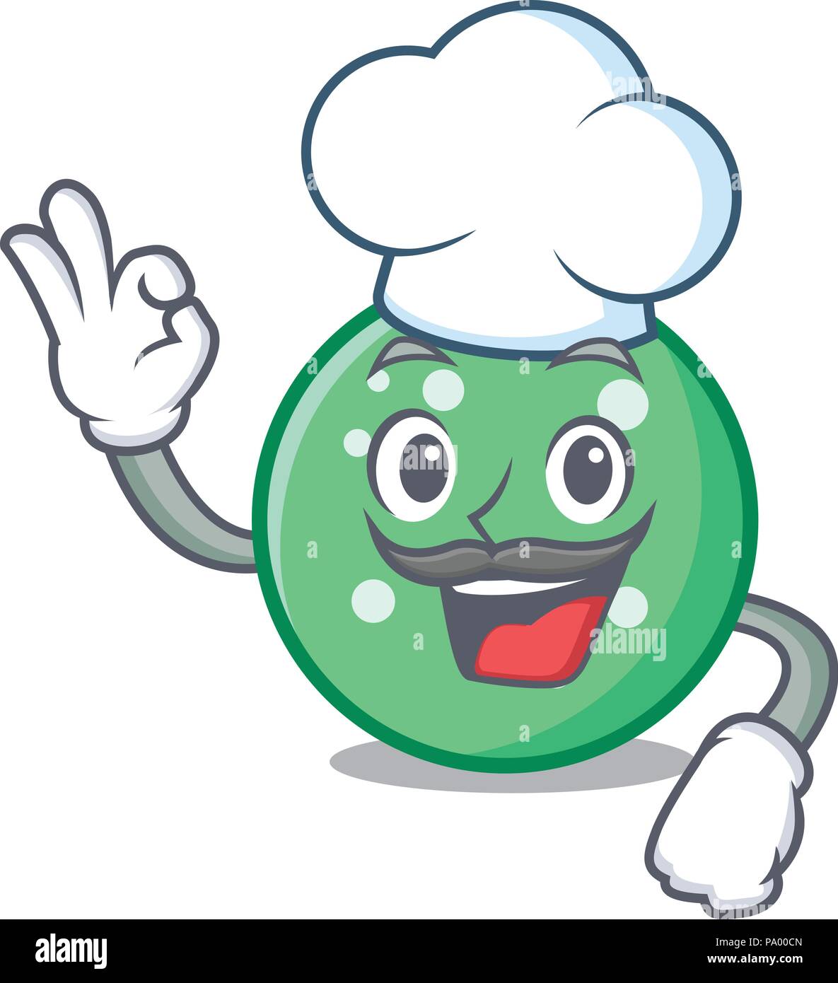 Chef circle character cartoon style vector illustration Stock Vector