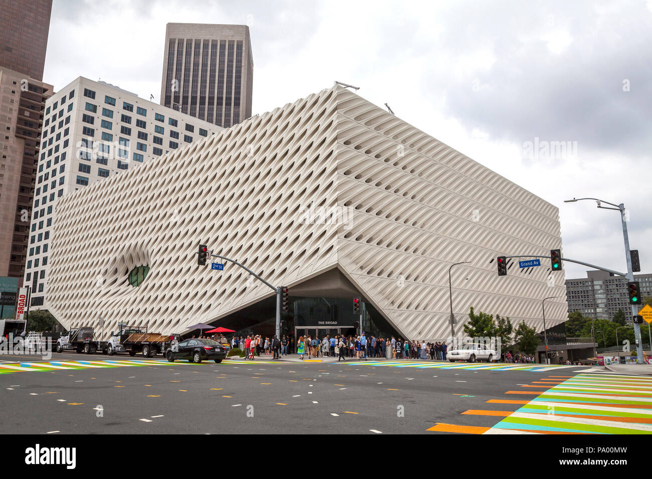 The Broad, a contemporary art museum in Los Angeles, California, USA Stock Photo