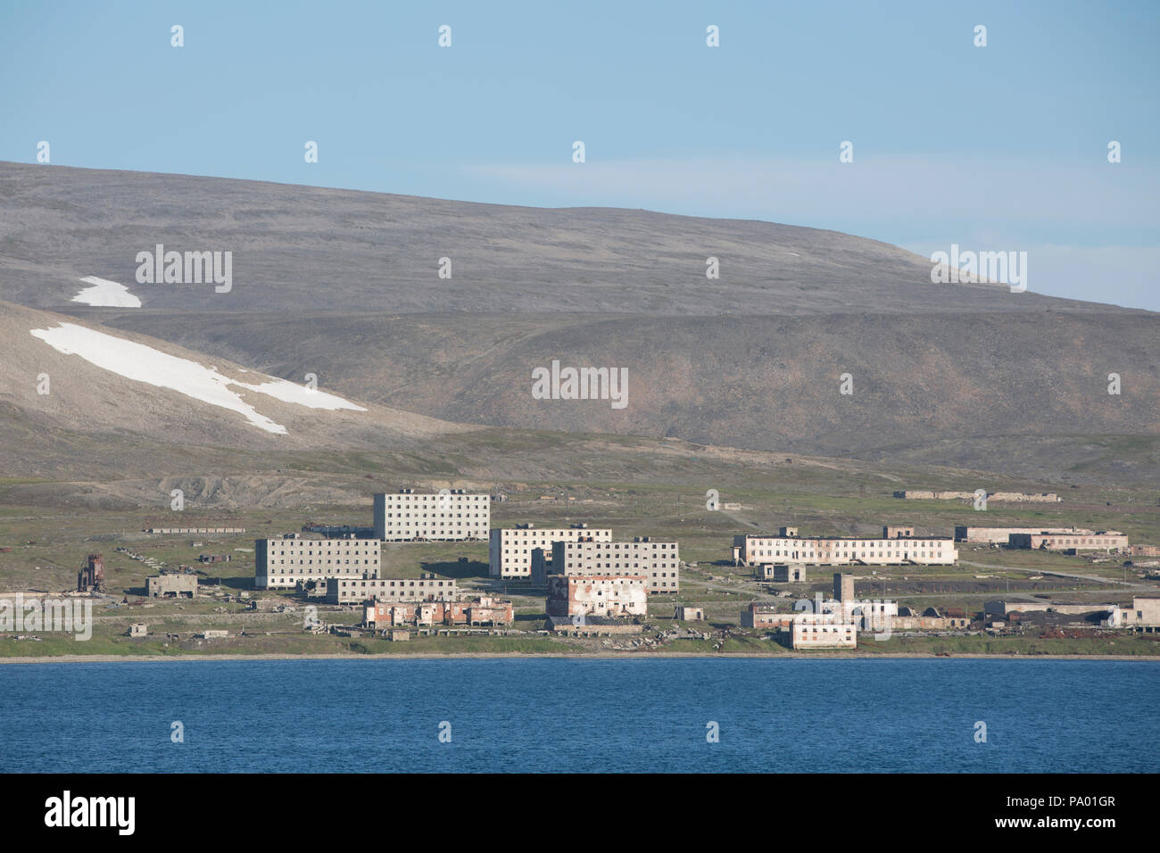 Provideniya city, Chukotka, Russia Stock Photo