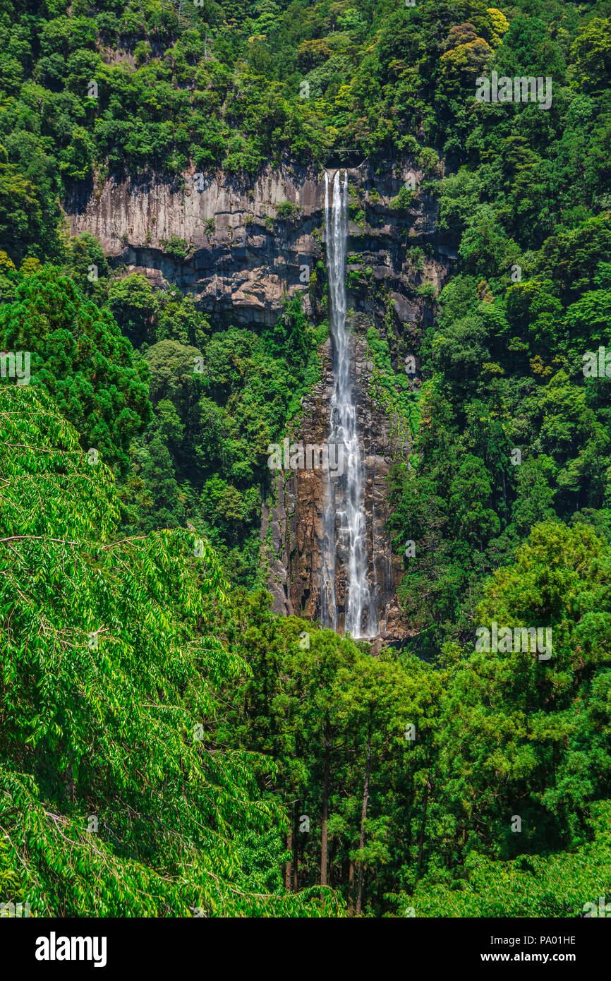 Kumano Kodo pilgrimage route.Trekking to Nachi waterfall. Nachisan. Nakahechi route. Wakayama Prefecture. Kii Peninsula. UNESCO. Japan Stock Photo