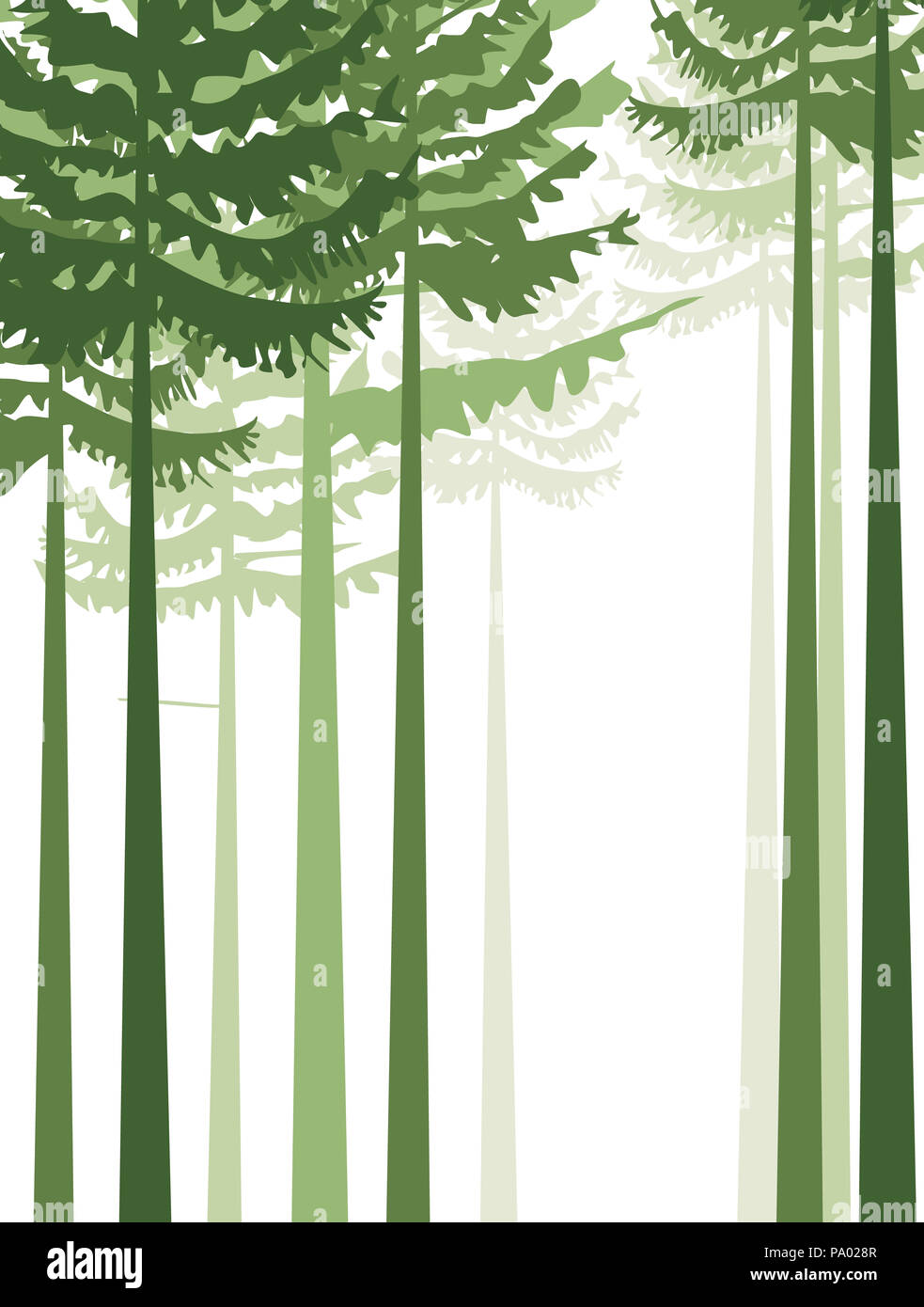 Tree silhouette illustration hi-res stock photography and images - Alamy