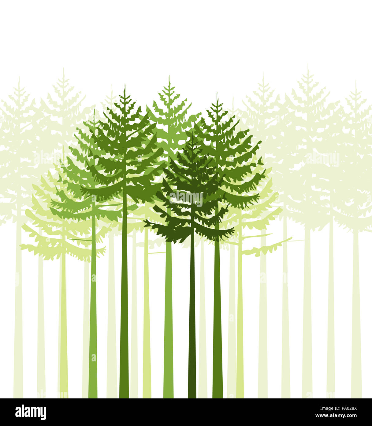 Tree silhouette illustration hi-res stock photography and images - Alamy