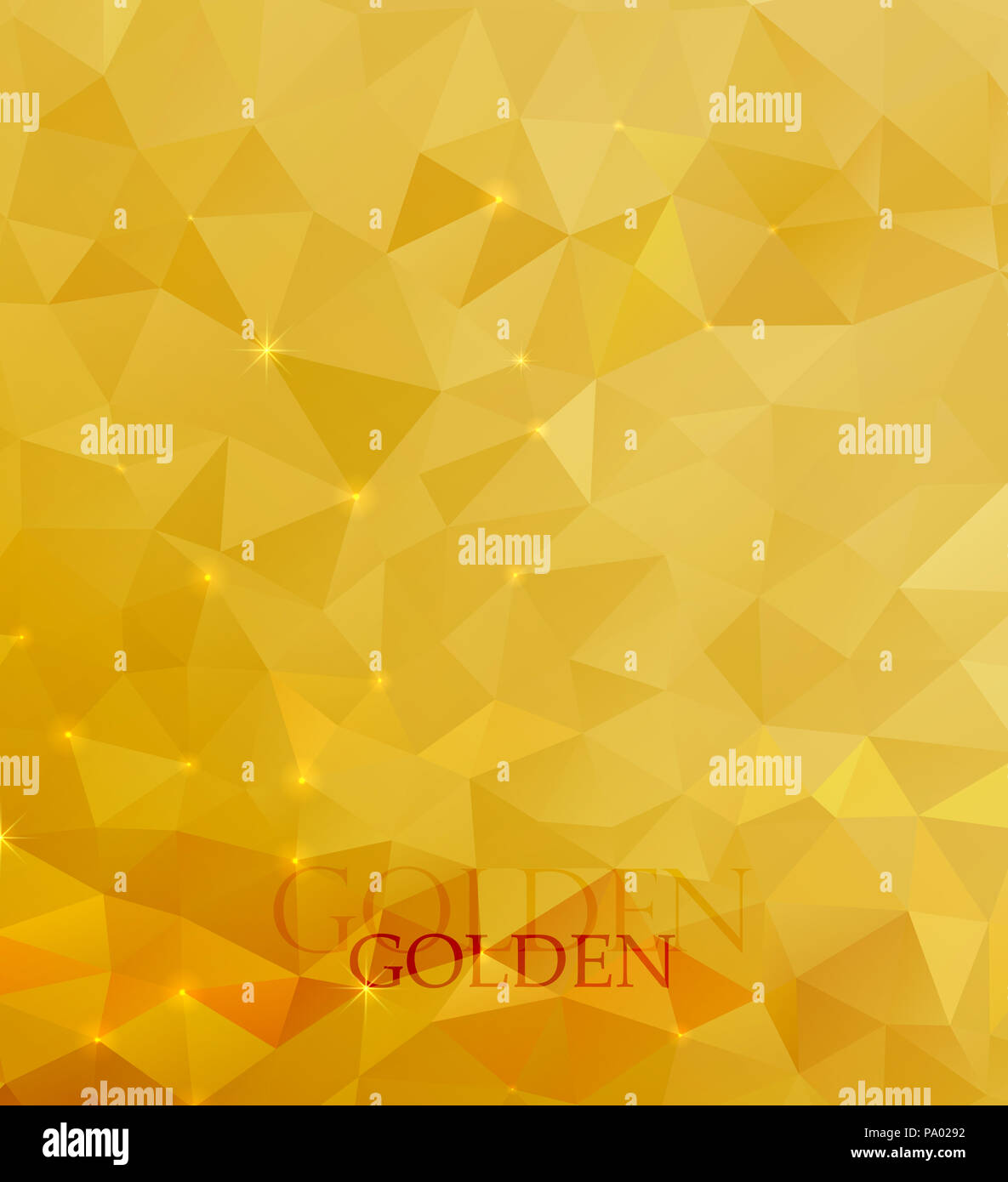 Golden pattern of geometric shapes, color triangle Stock Photo - Alamy