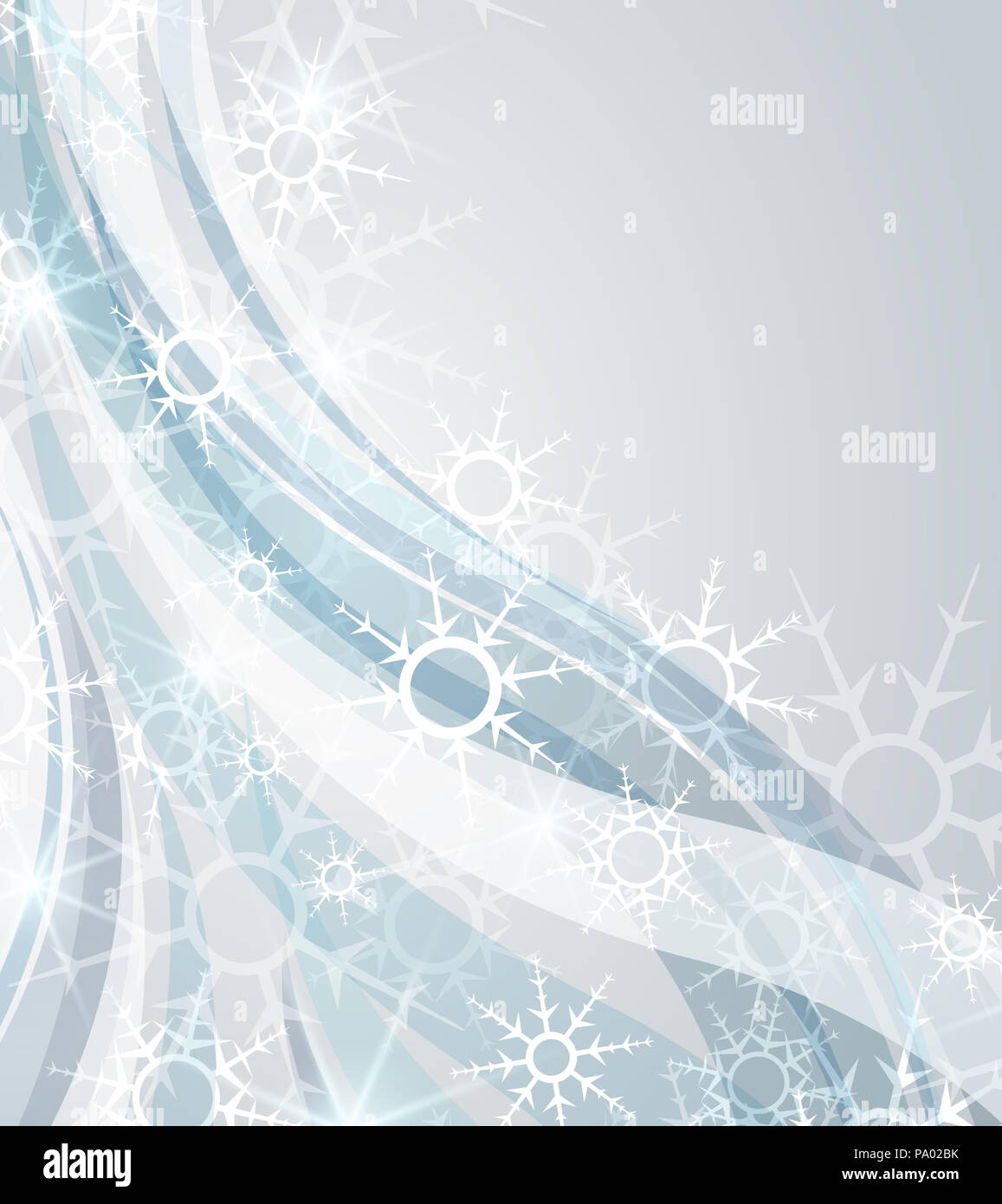 Christmas background with falling snow and stars Stock Photo - Alamy