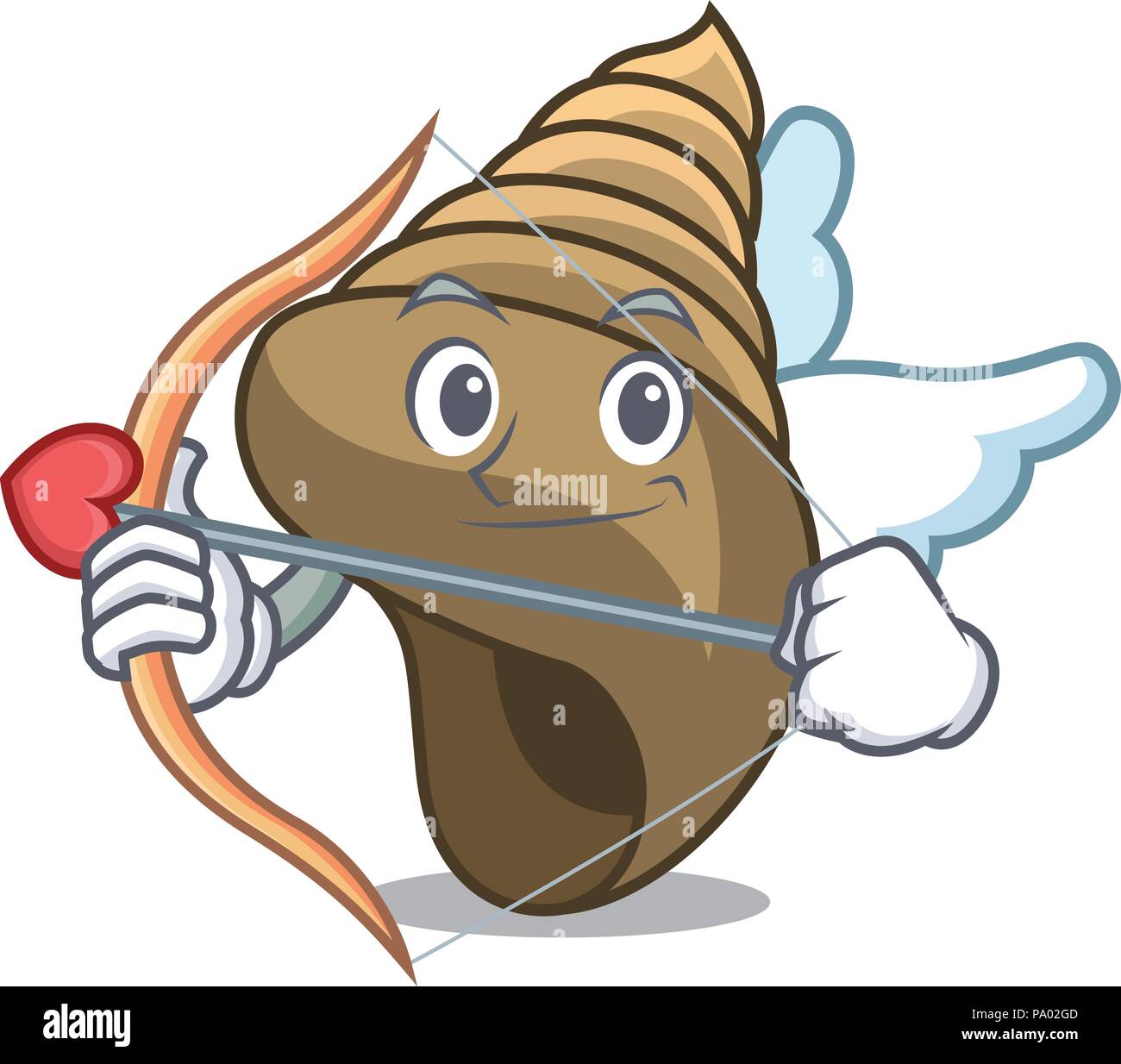 Cupid spiral shell character cartoon Stock Vector Image & Art - Alamy