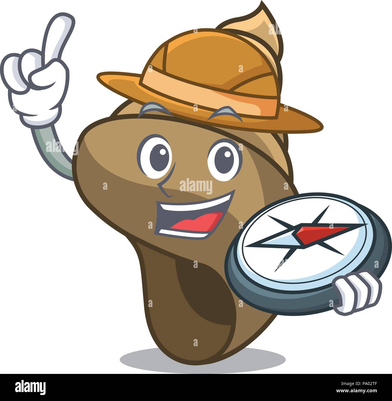 Shell Mascott Explorer spiral shell mascot cartoon Stock Vector Image & Art - Alamy