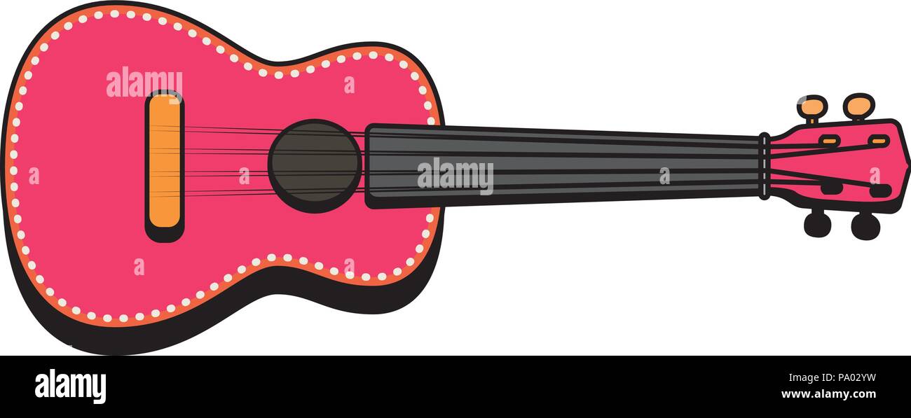 Concert Ukulele Hawaiian string musical instrument Stock Vector Image