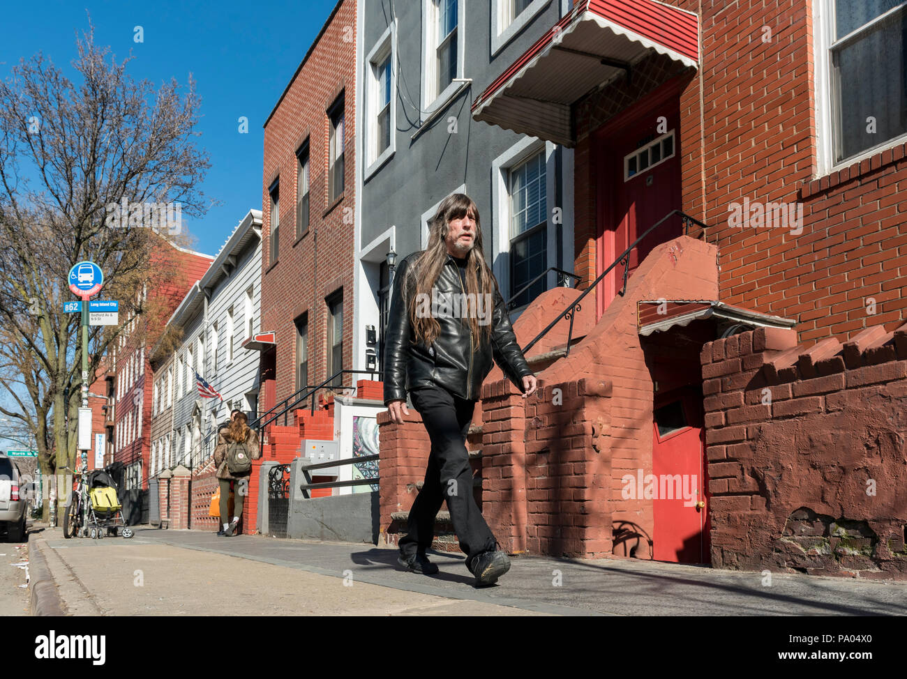 Street scene from Williamsburg, Brooklyn, New York City, USA Stock Photo