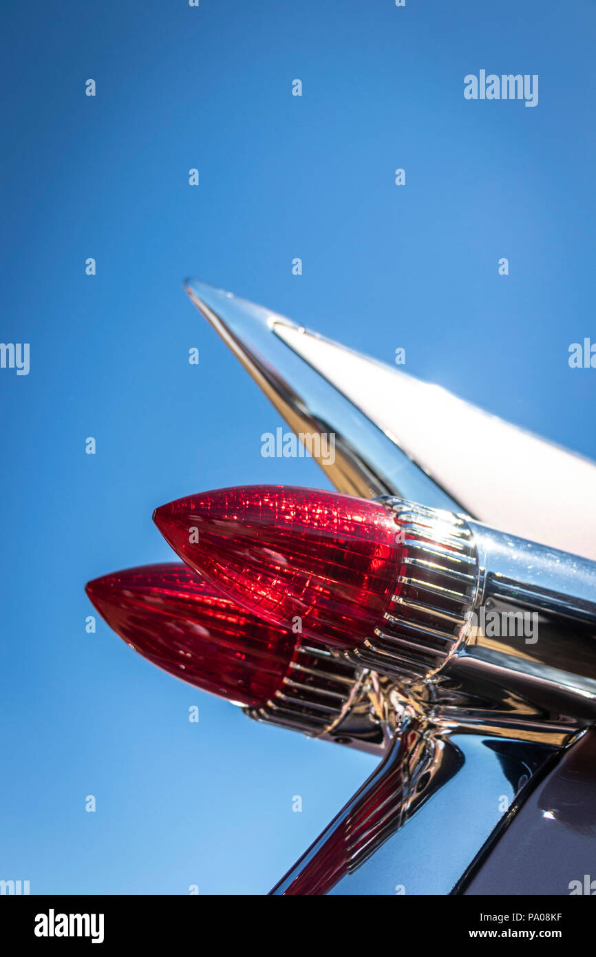 classic 1950s Cadillac sedan deville bullet tail lights Stock Photo Alamy