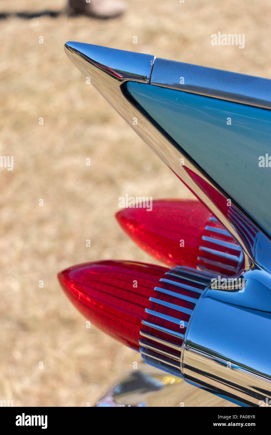 classic 1950s Cadillac sedan deville bullet tail lights Stock Photo Alamy
