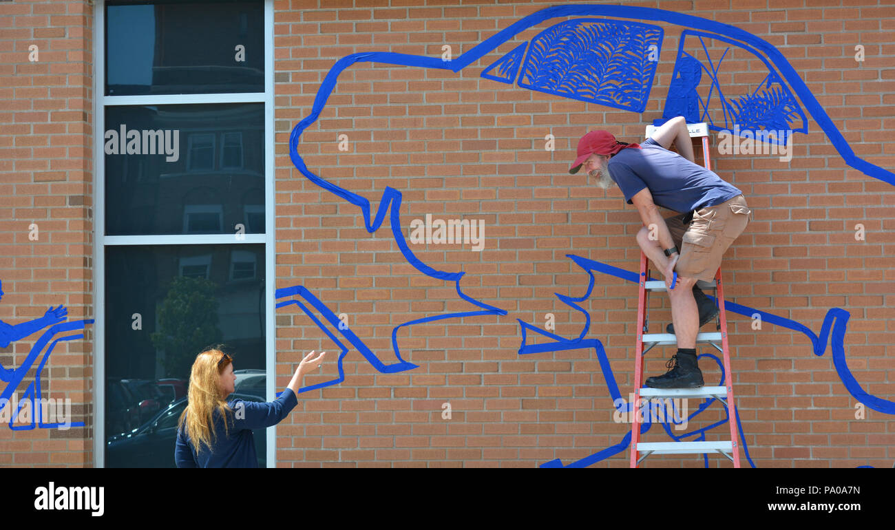 Michael townsend a founder of the tape art crew hires stock