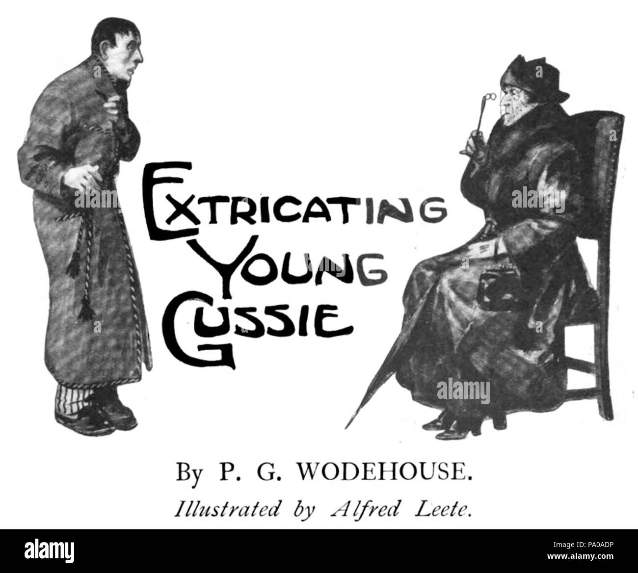 634 Extricating Young Gussie title illustration Stock Photo