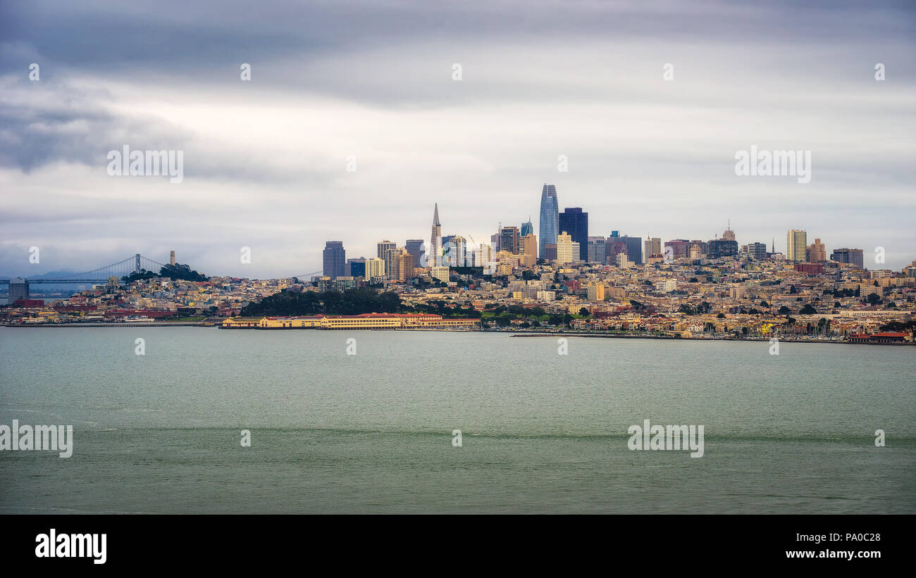 San Francisco skyline panorama Stock Photo