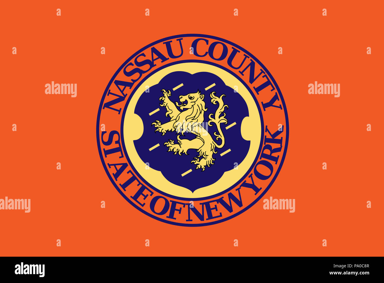 654 Flag of Nassau County, NY Stock Photo