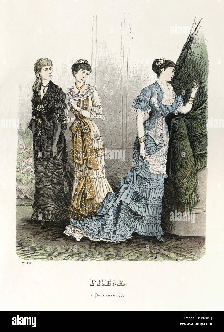 1880 fashion illustration hi-res stock photography and images - Alamy