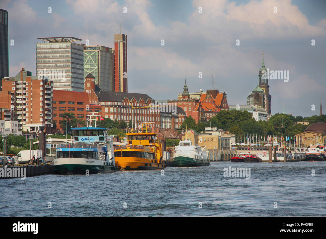 Hamburg, Germany - July 28, 2014: View of Landscape of Hamburg's ...