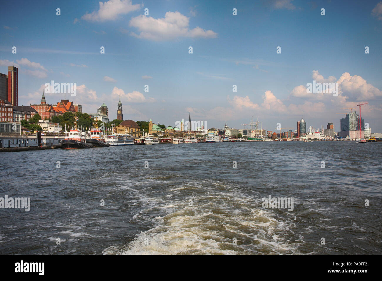 Hamburg, Germany - July 28, 2014: View of Landscape of Hamburg's ...