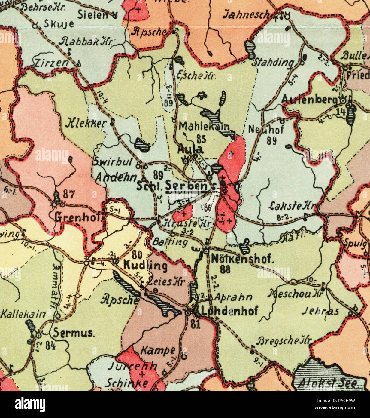 596 Dzērbene kihelkonna mõisad (1903) Stock Photo