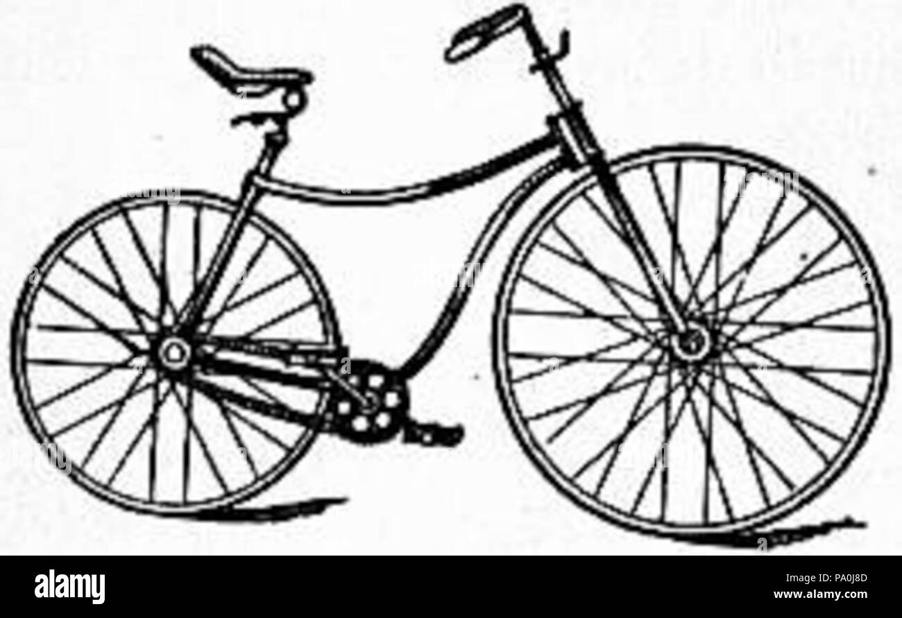 601 EB1911 - Cycling - Fig. 10.—Starley’s “Rover,” 1885 Stock Photo
