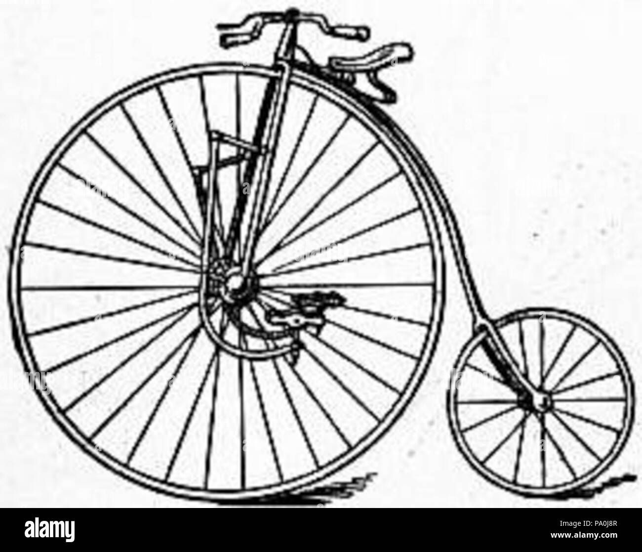 601 EB1911 - Cycling - Fig. 8.—Singers’ “’Xtraordinary,” 1879 Stock Photo