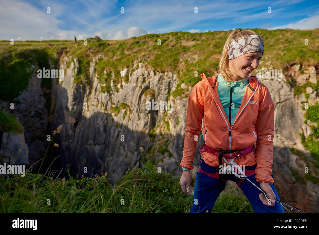 Female rock climber portrait hires stock photography and images Alamy