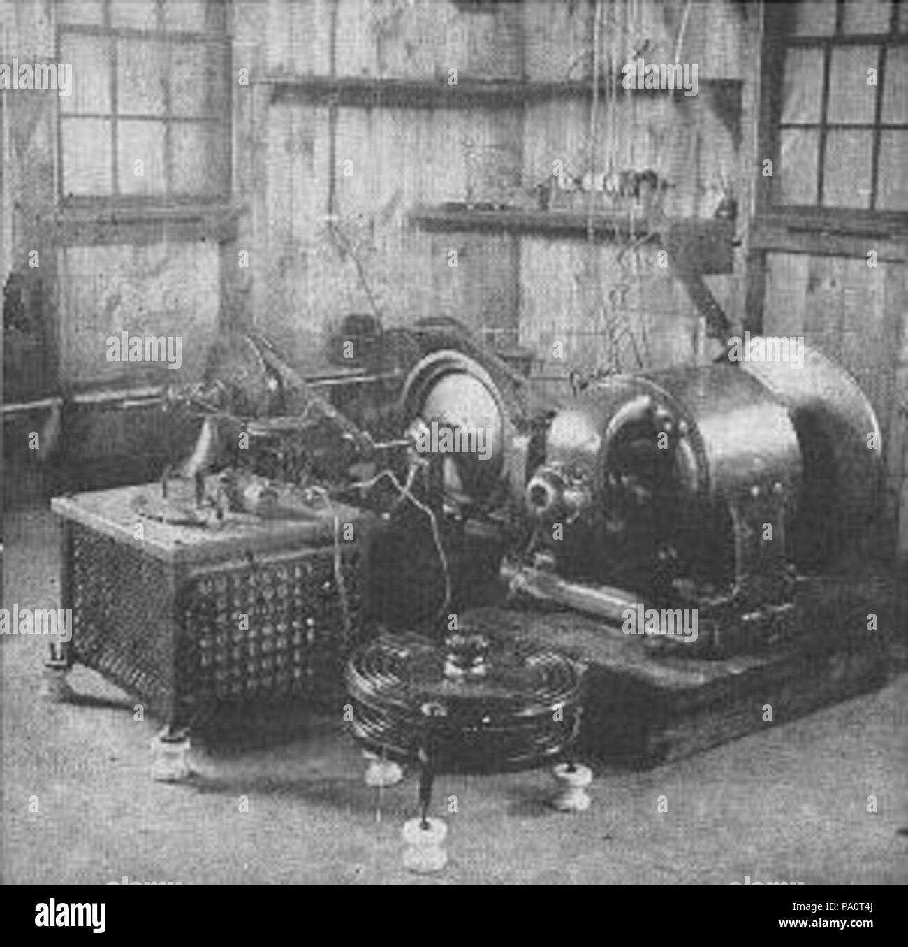 644 Fessenden alternator transmitter (1906) Stock Photo