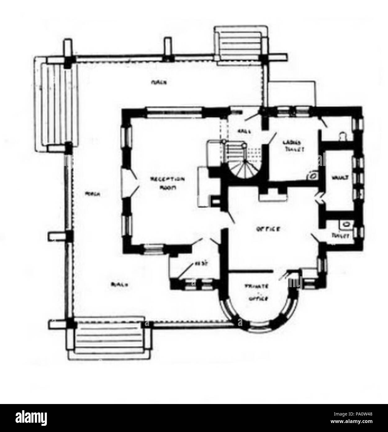 651 First floor plan Riverside Cemetery Gatehouse Stock Photo Alamy