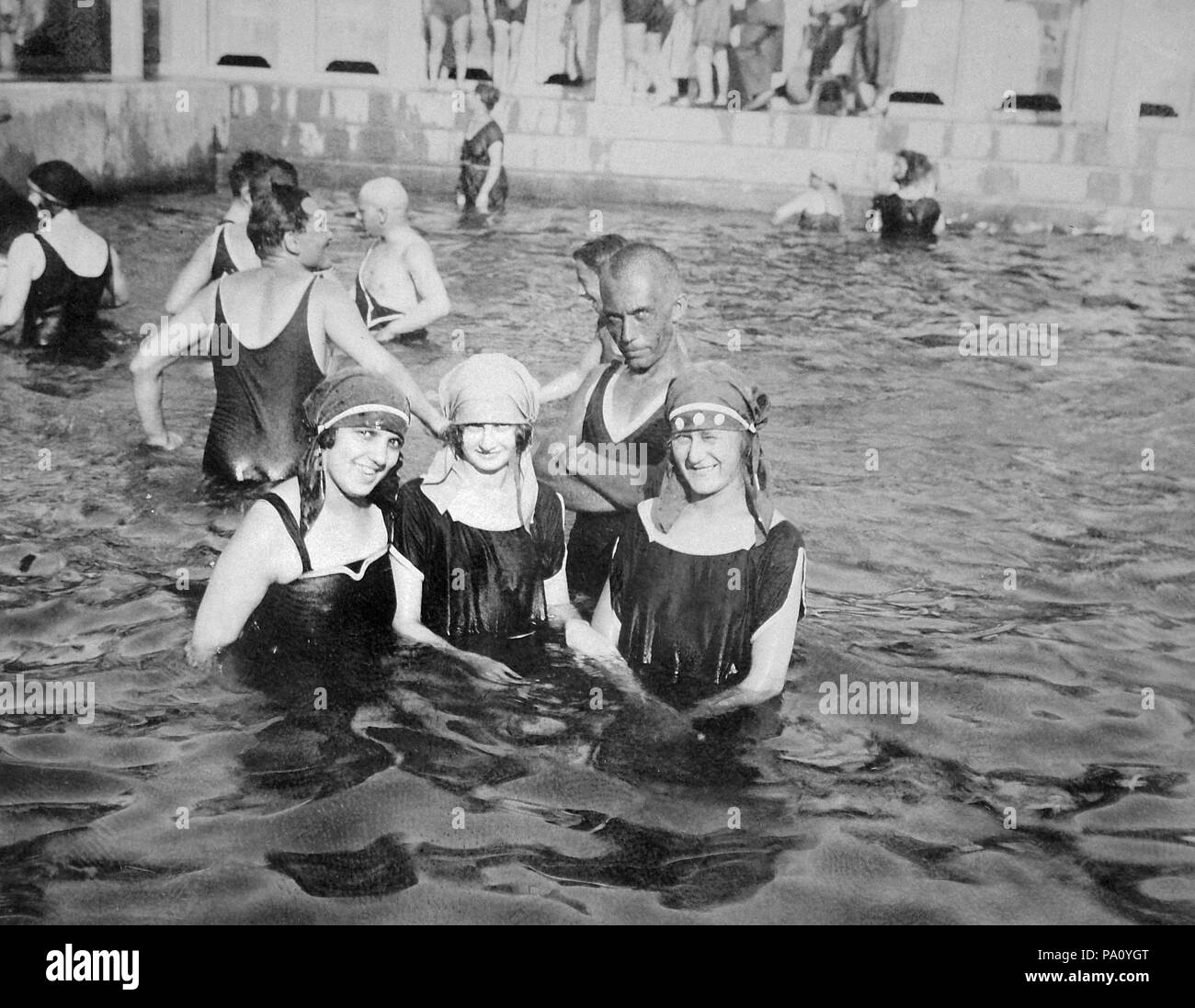 Women bathing Black and White Stock Photos & Images Alamy
