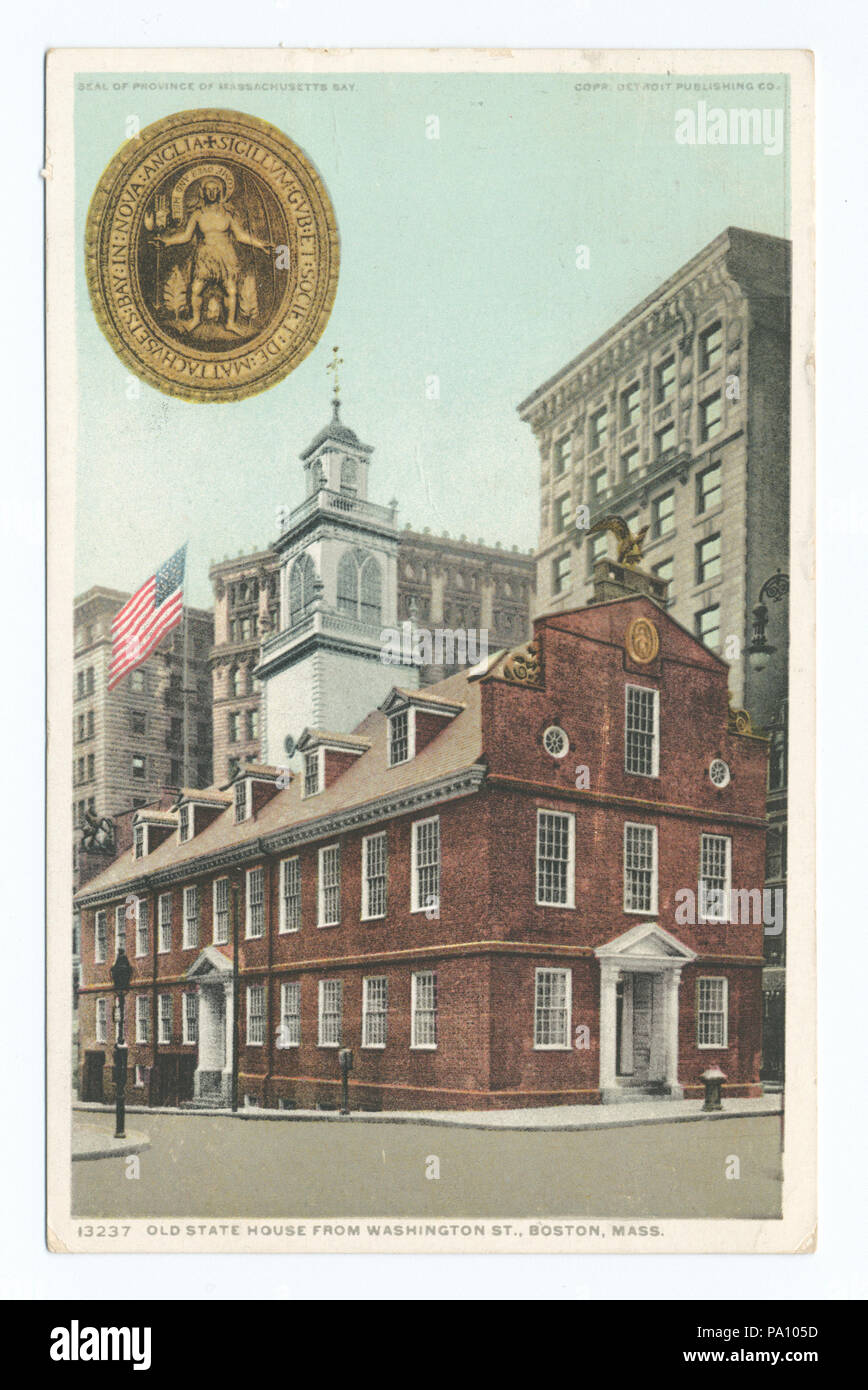 680 From Washington Street, Old State House, Boston, Mass (NYPL b12647398-75575) Stock Photo