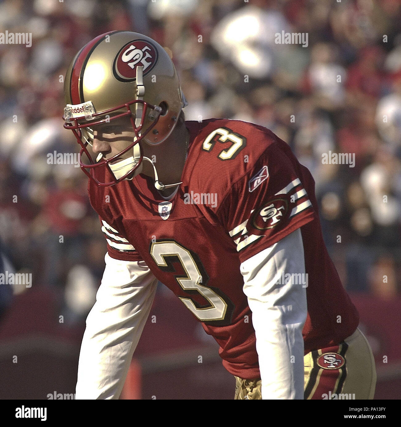 San Francisco, California, USA. 1st Dec, 2002. San Francisco 49ers kicker Jeff Chandler (3) on Sunday, December 1, 2002, in San Francisco, California. The 49ers defeated the Seahawks 31-24. Credit: Al Golub/ZUMA Wire/Alamy Live News Stock Photo