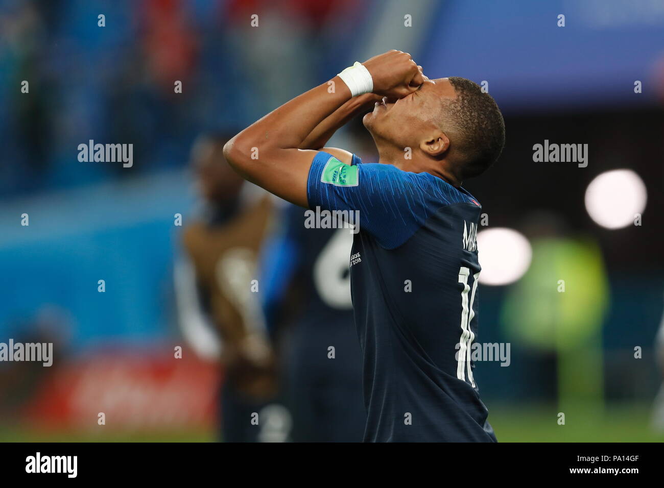 Saint Petersburg Russia 10th July 18 Kylian Mbappe Fra Football Soccer Mbappe Celebrate After Winning Fifa World Cup Russia 18 Semi Final Match Between France 1 0 Belgium At The Saint Petersburg Stadium